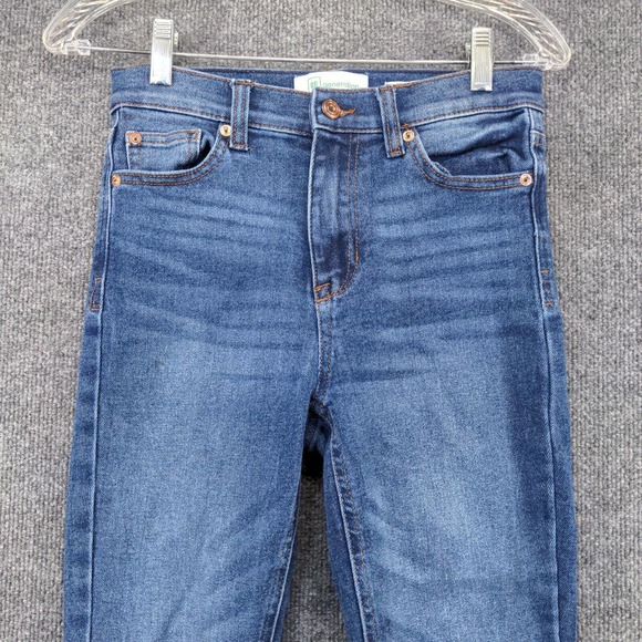 Regeneration by Celebrity Pink Women's Jeans Blue 3/26 Distressed Skinny Denim - Picture 3 of 12